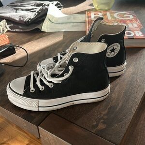 Converse high top platform chuck taylor women’s black 7
